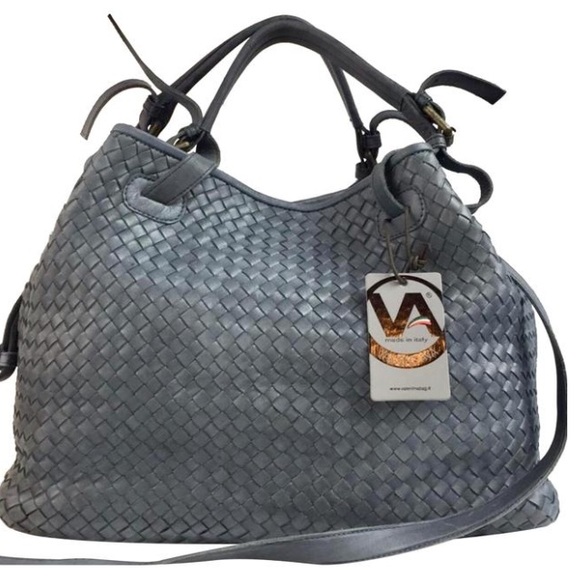 Valentina Bags Valentina Made In Italy Woven Leather Satchel Bag